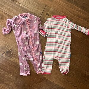 Kickee pants footless romper 0-3 months